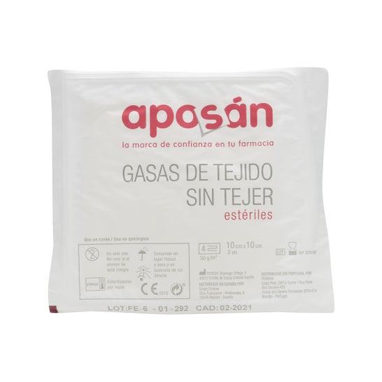 Aposan gaze non tissée stérile 10cmx10cm 50 gaze (2 Unités/sachet)