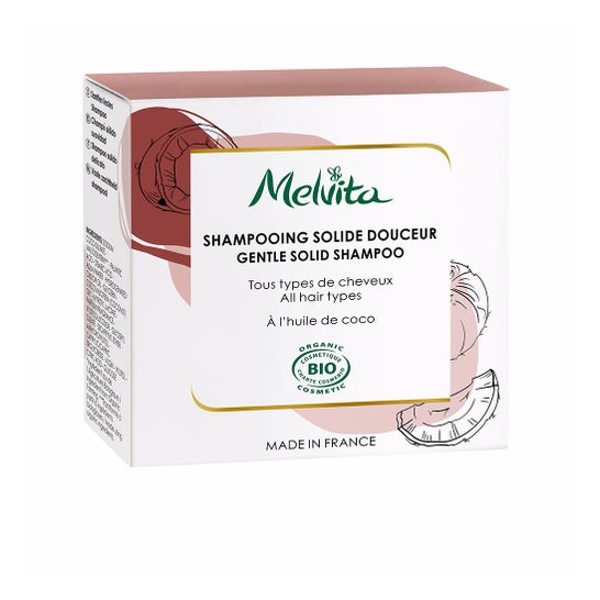 Melvita Champú Solido Suave Aceite Coco 55g