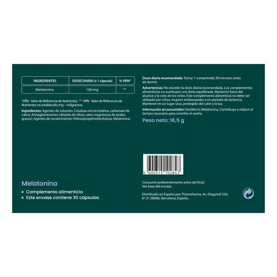 DocMorris Mélatonine 1,8mg 30 Gélules
