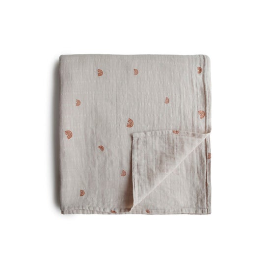 Mushie Manta Musselina Algodón Organico Arcoíris 1ud