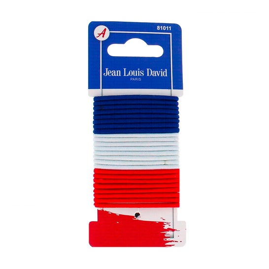 Jean Louis David 81011 Élastique Fins Kit Bleu Blanc et Rouge