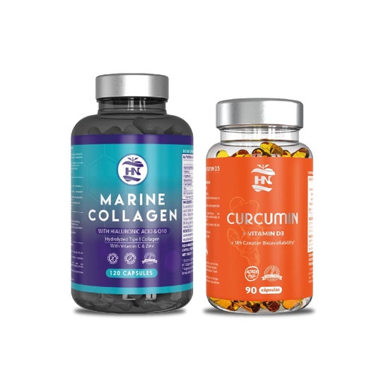 HN Pack Collagène Marin 120 caps + Curcuma 90 caps