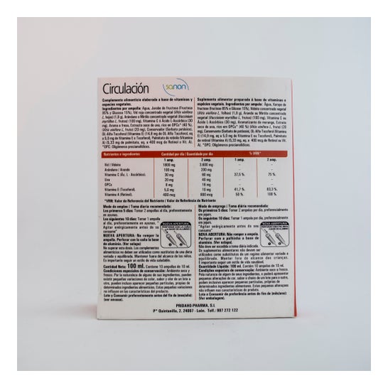 Sanon Circulación 10 Ampoulesx10ml