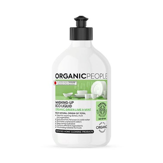 Organic People - Liquide vaisselle biologique menthe-citron vert 500ml