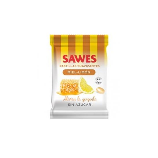 Sawes Comprimés balsamiques sans sucre Goût miel et citron avec vitamine C en sachet de 50g
