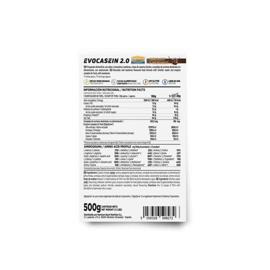 HSN Evocasein 2.0 Caseína Micelar + Digezyme® Chocolate y Avellanas 500g
