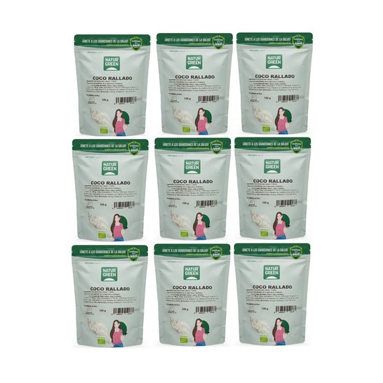 NaturGreen Pack Noix de Coco Eco Râpée 9x125g