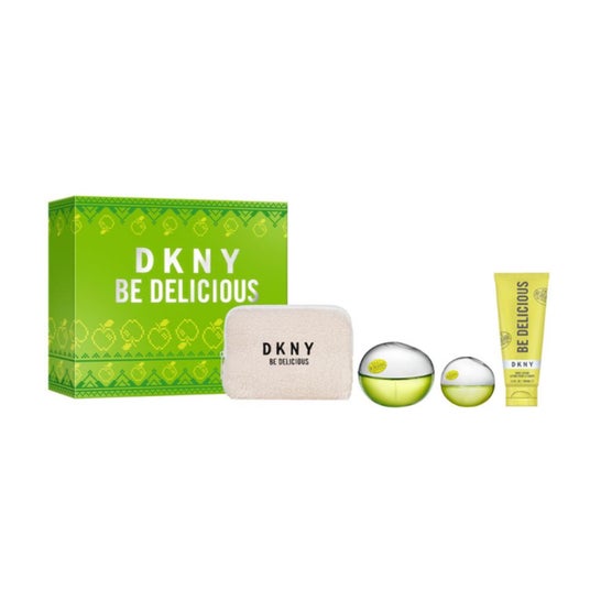 DKNY Be Delicious Coffret Eau de Parfum + 15 ml + Lait Corps + Trousse