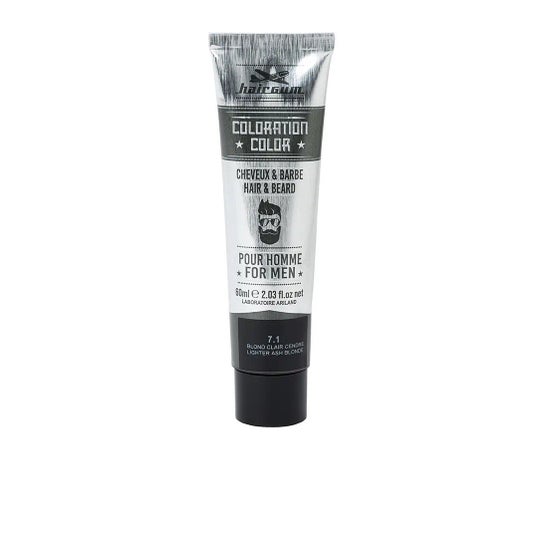 Hairgum Coloration Barbe & Cheveux 7.1 Blond Clair Cendré 60 g