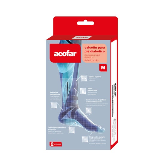 Acofar Chaussette Pied Diabétique Taille M 2uts