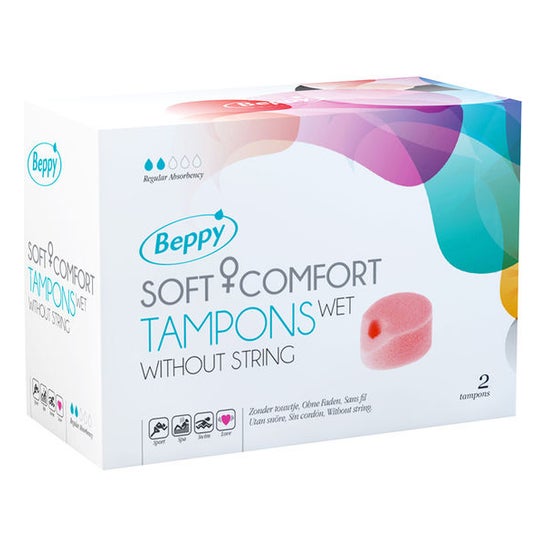 Tampons lubrifiés Beppy Soft Comfort sans bandelettes 2 pièces