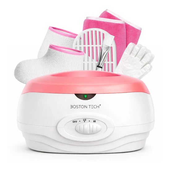 Boston Tech ParaffinLux Bain de Paraffine pour Mains 3L Rose Sans Cire