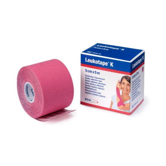 BSN Medical Bande Adhesive Elastique Leukotape K Rose 5cmx5cm