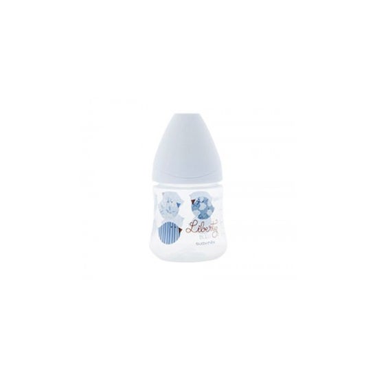 Suavinex™ flacon tétine en latex bleu vintage 3 positions taille 1 150ml