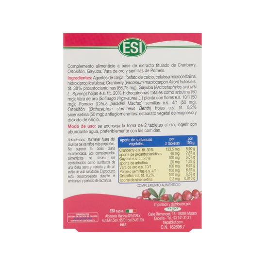 ESI Cranberry Cyst 30 comprimés