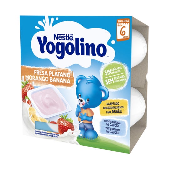 Nestlé Yogolino Fraise Banane Sans Sucre 4x100g