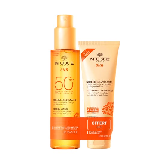 Nuxe Sun Pack Huile Solaire SPF50 + Lait Fraîcheur Après-Soleil
