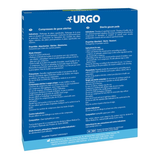 Urgo Compresses Stériles 10cm x 10cm 2x10 Unités