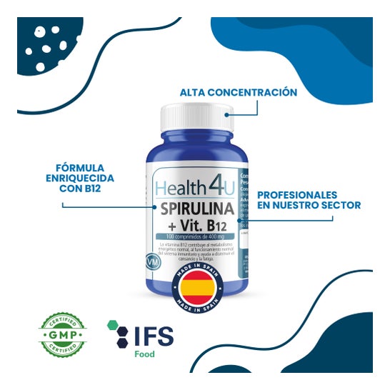 H4U Spiruline 500mg 100 Comprimés