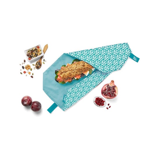 By Roll'eat Porta Bocadillos Reutilizable Tiles Verde 1ud