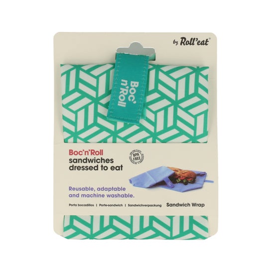 By Roll'eat Porta Bocadillos Reutilizable Tiles Verde 1ud