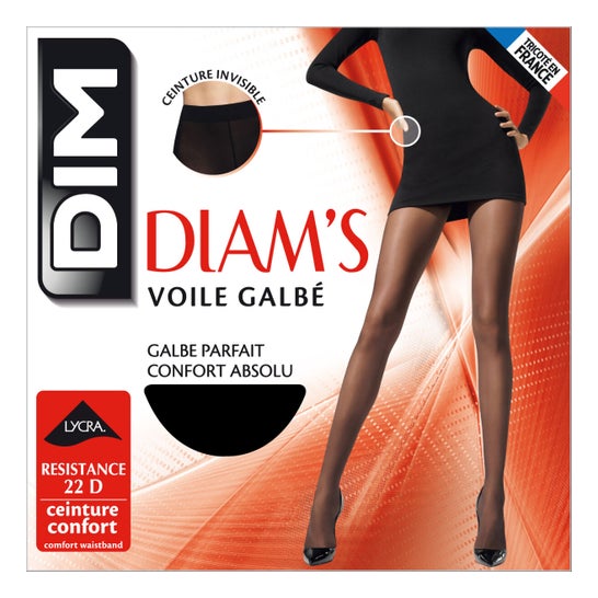 Dim Diam's Voile Galbé 22D Collant Noir Taille 2 1ut