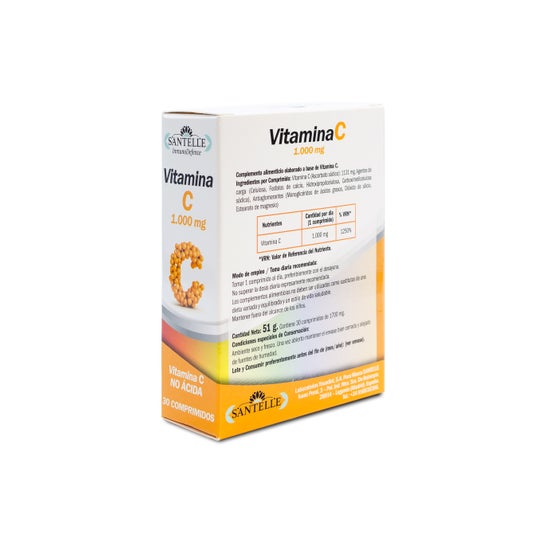 Santelle Vitamina C No Ácida 30comp