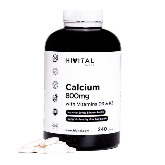 Hivital Foods Calcium 800mg D3 et K2 240comp