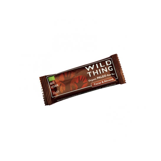 Wild Thing Organic Cocoa & Almond Bar Raw Paleo 30g