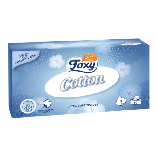 Foxy Tissues Faciaux Cotton Ultra Doux 90uts