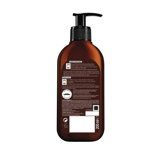 L'Oréal Men Expert Barber Club Shampooing Barbe-Face-Cheveux 200ml