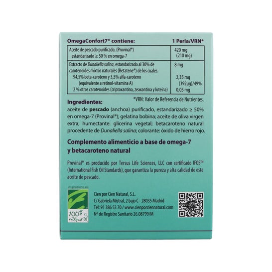 100% Natural Oméga Confort 7 60 Capsules
