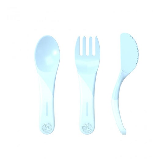 Twistshake Learning Cutlery +6 Months Blue Set