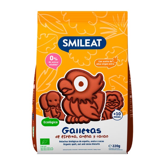 Smileat Biscuits Épeautre Avoine et Cacao Bio 220g