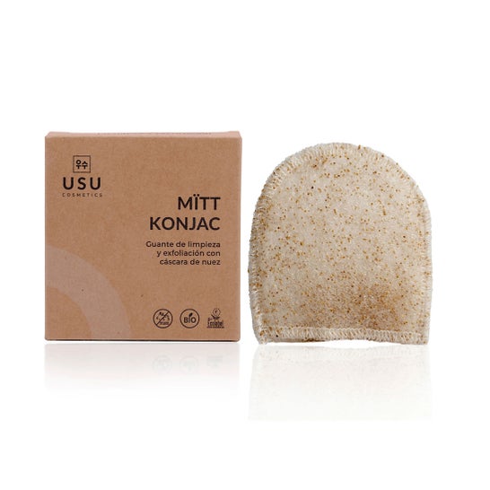 Usu Cosmetics Mïtt Konjac Gant Visage Nettoyage Exfoliation 1 ut