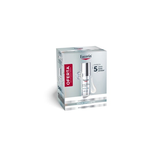 Eucerin Pack Hyaluron-Filler Sérum Épigénétique 30 ml + Gel Nettoyant Visage Dermatoclean 200 ml
