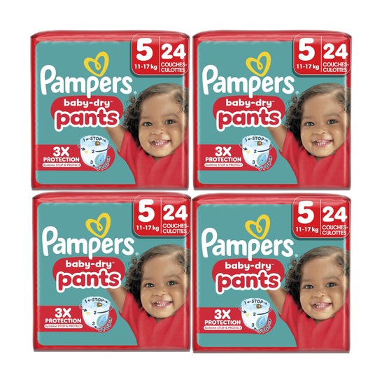 Pampers Baby-Dry Couches Culottes Taille 5 11-17kg 4x24 uts