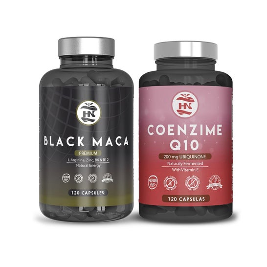 HN Pack Black Maca Premium 120 caps + Coenzyme Q10 120 caps