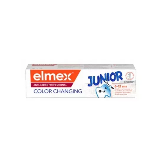 Elmex Dentifrice Junior anti-caries couleur changeante 75 ml