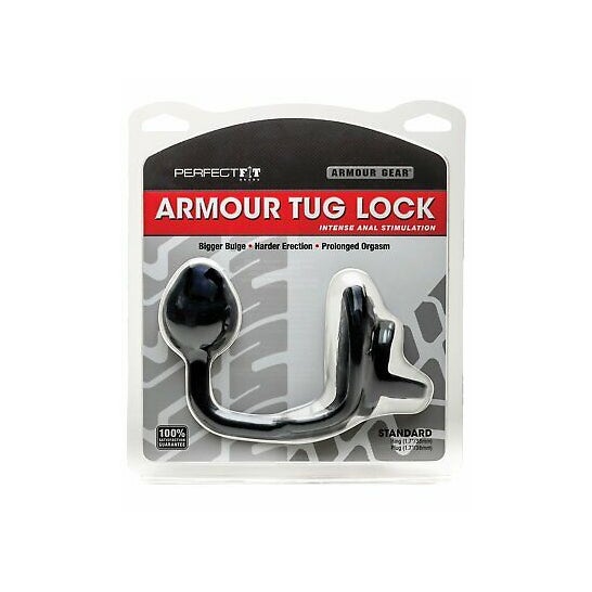 Perfect Fit Brand Armour Tug Ring avec Plug Noir 1pc