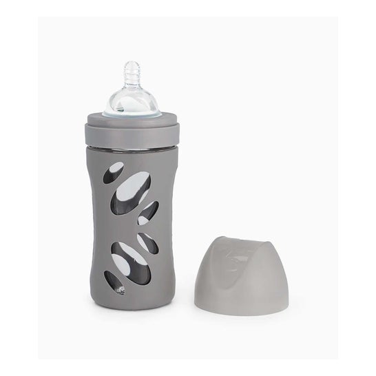 TwistShake Biberon Anticolique Verre Gris 260ml