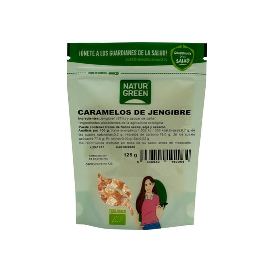 Bonbons au gingembre biologique Naturgreen 125g