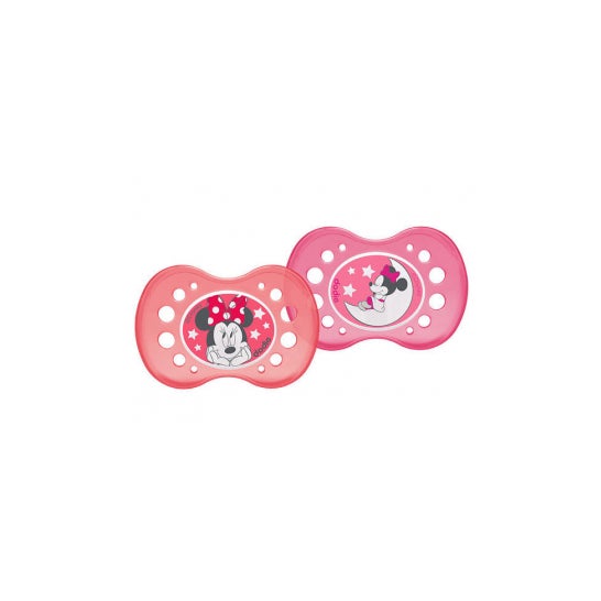 Dodie Disney Duo Sucette Anatomique Silicone Nuit Minnie +18mois