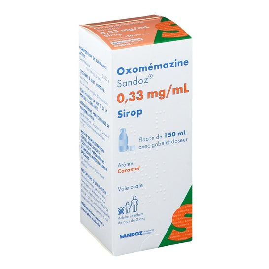 Sandoz Oxomémazine 0,33mg/ml Sirop 150ml