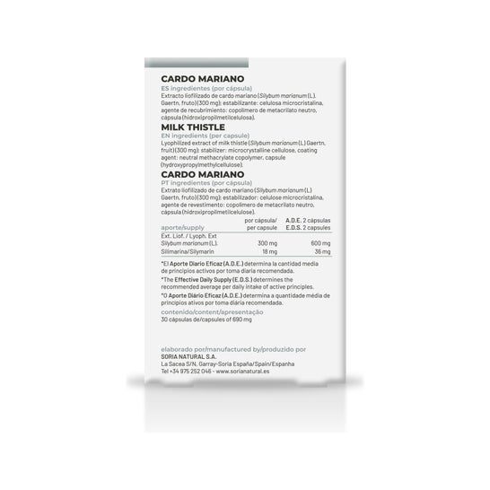Soria Natural 11-S Cardo Mariano Mariano 30càps