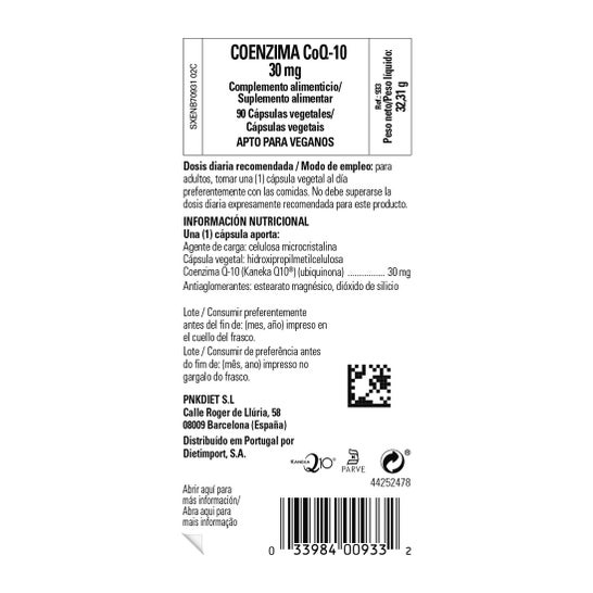 Solgar Coenzima Q10 30mg 90cáps. Légumes