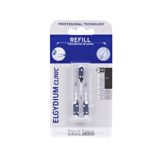 Elgydium Clinic Escovilhão Recarga Preto 0.6mm 3 Unidades