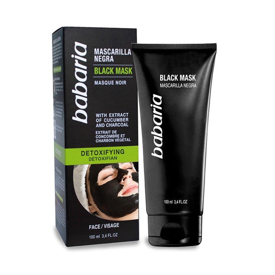 Babaria Black Mask Mascarilla Facial Negra Detoxificante 100ml *