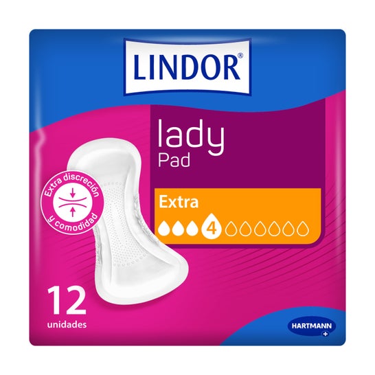 Lindor Lady Pad Extra Pads 12 unités