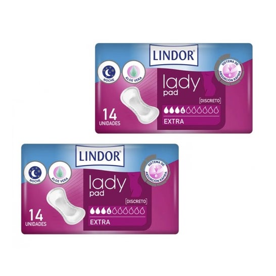 Lindor Lady Pad Coussinets pour incontinence 3 gouttes 2x14 unités